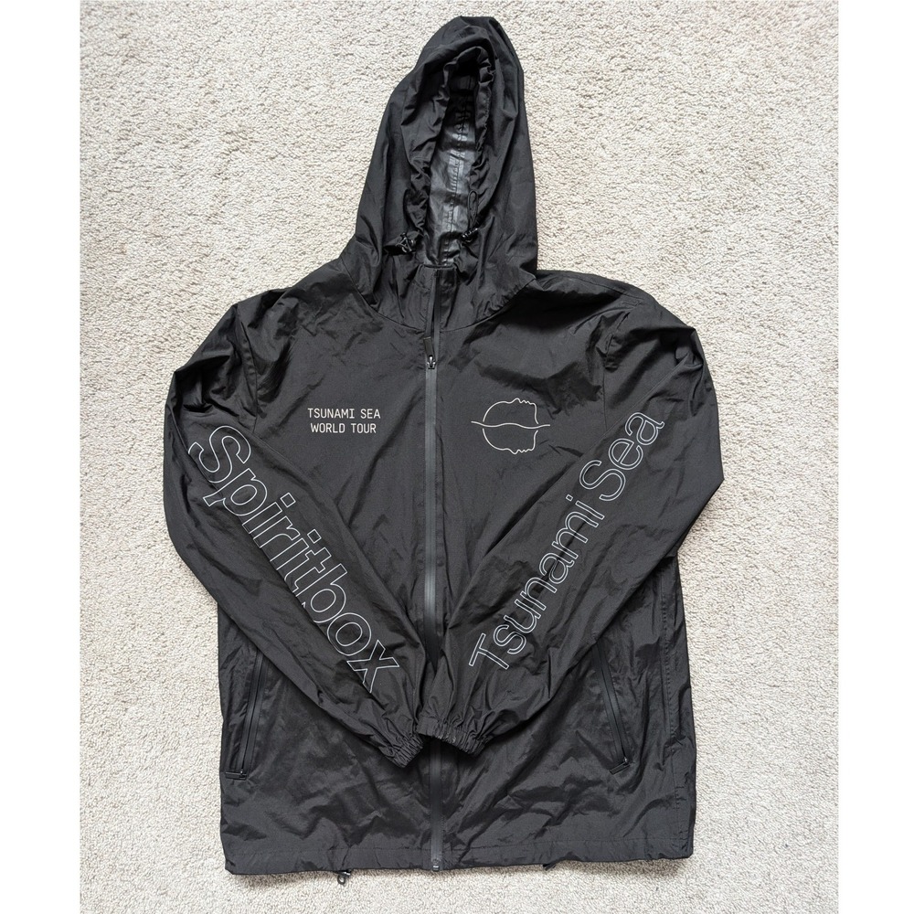 Spiritbox Tsunami Sea World Tour Windbreaker Jacket Black Large Official Merch